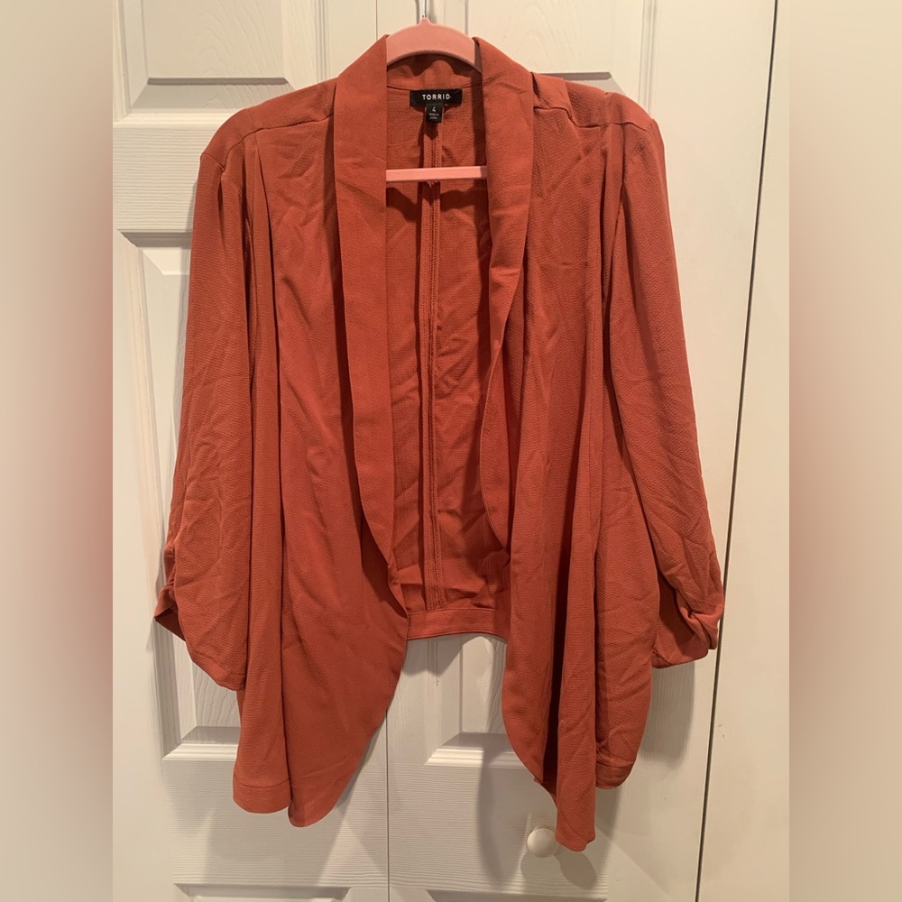 Torrid, Lightweight Burnt Orange Blazer, Size 4
